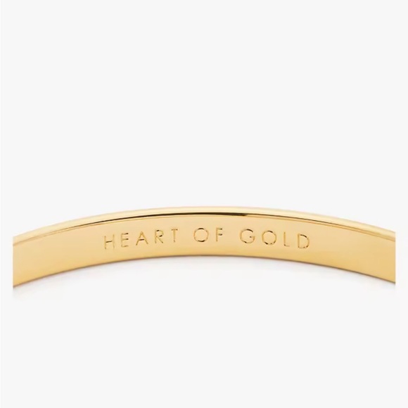 NWT Kate Spade Heart of Gold Idiom Bangle - Picture 2 of 5